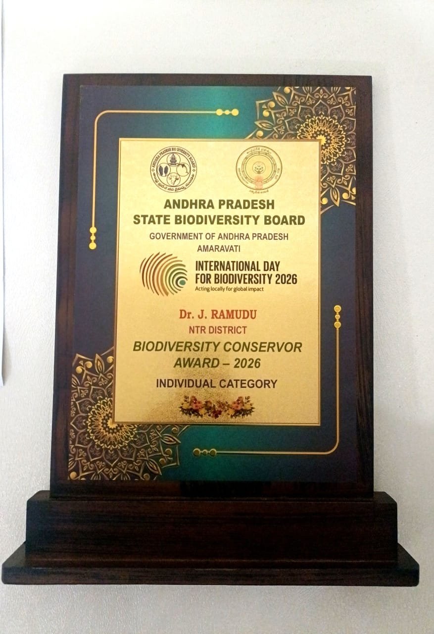 BEST BIODIVERSITY CONSERVER AWARD-2026 BY A.P BIODIVERSITY BOARD , AMARAVATI